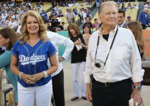 dodger dodgers sugarman burt stadium anthem colon producer reporter